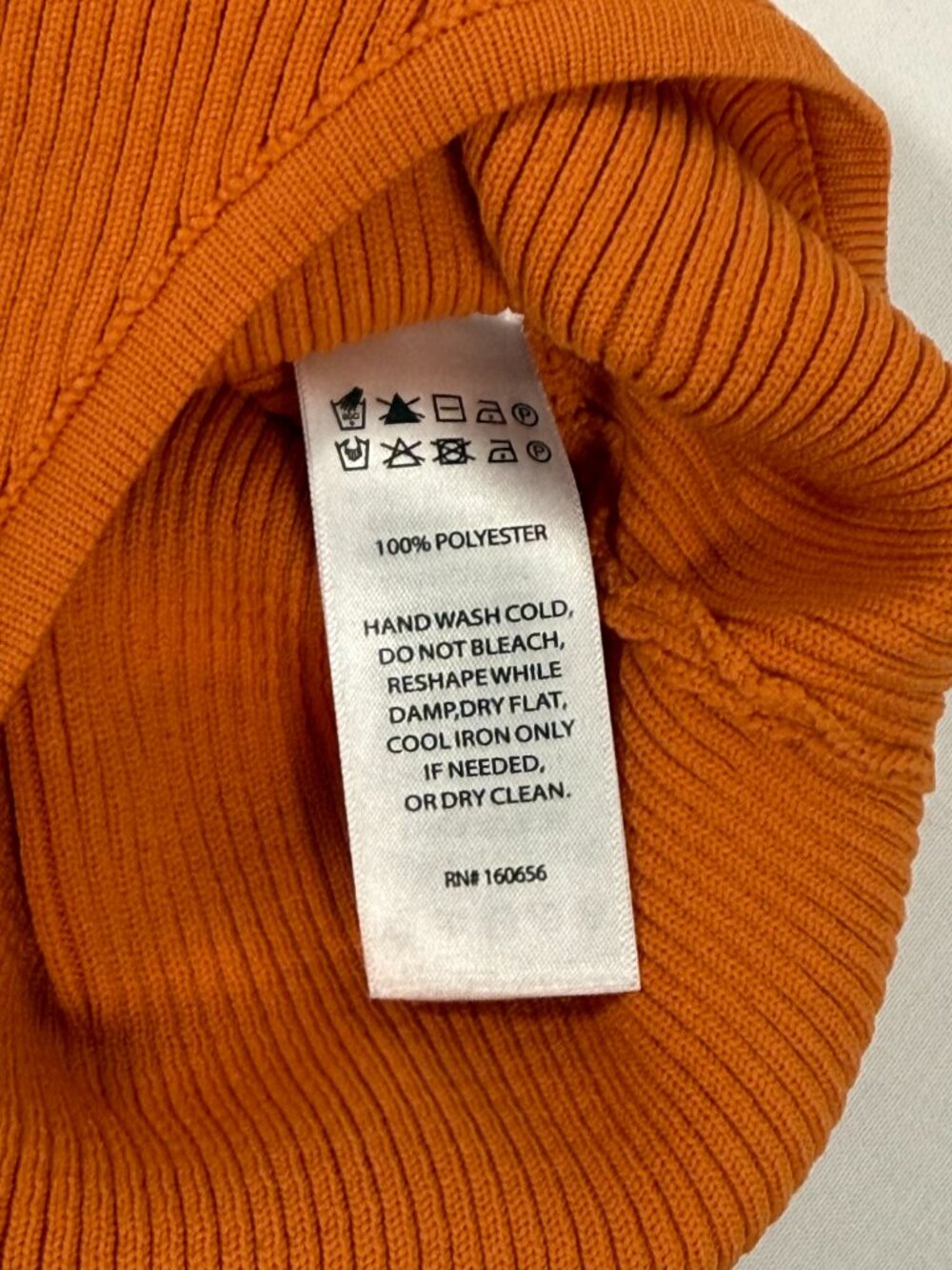 Happily Grey Burnt Orange Ribbed Halter Mock Neck Bodysuit Size S Small - Picture 9 of 9